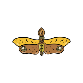 Moth drawing clipart