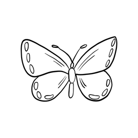 Moth cartoon black and white clipart free download