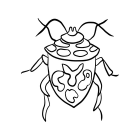 Free stink bug black and white clipart