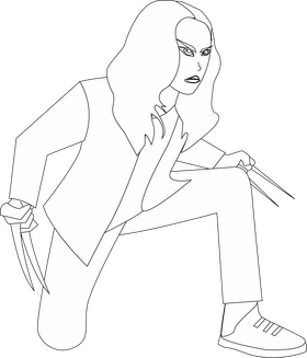 X 23 black and white clipart