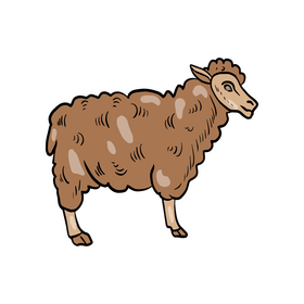 Ram sheep cartoon clipart