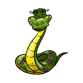 Boa snake clipart