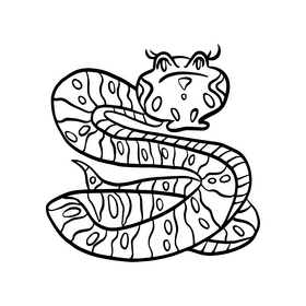 Snake black and white clipart