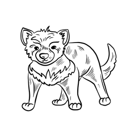 Tasmanian devil black and white clipart