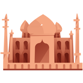 Tajmahal, India, cartoon clipart