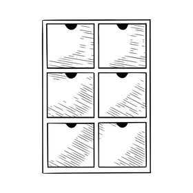 Free chest of drawers black and white clipart