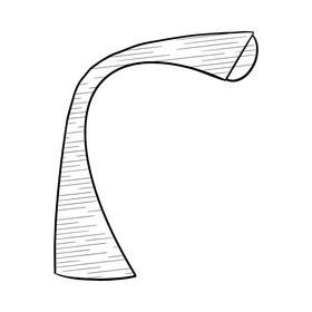 Kids lamp cartoon black and white clipart