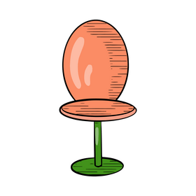 Kids office chair cartoon clipart