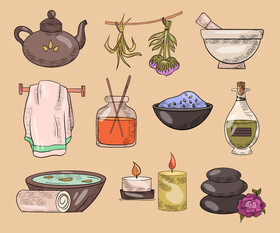 Spa items vector