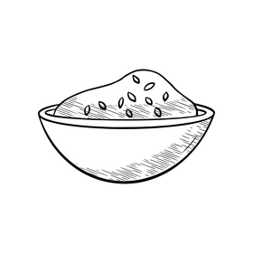 Spa aromatic salt black and white clipart