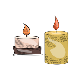 Spa candles cartoon clipart