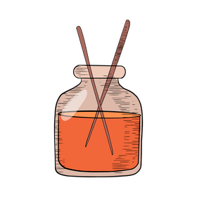 Spa aroma sticks illustration clipart