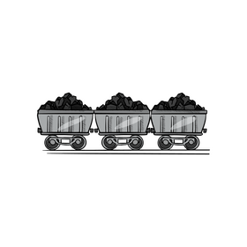 Coal wagons clipart
