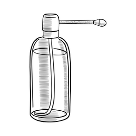 Spray bottle black and white clipart