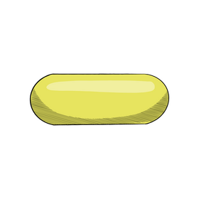Yellow pill clipart