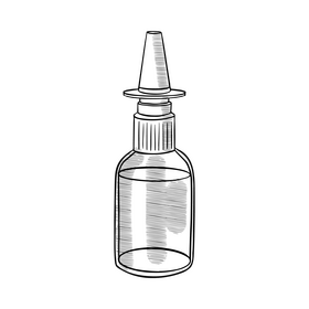 Air spray bottle black and white clipart