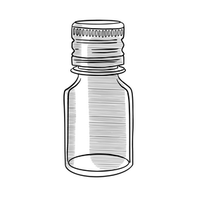 Free vial black and white clipart