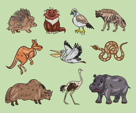 Wild animals vector