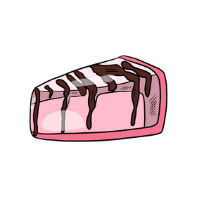 Strawberry cake slice clipart