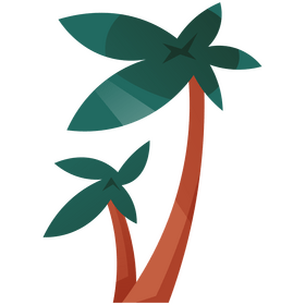 Cartoon palm tree clipart