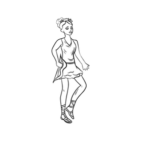 Artemis black and white clipart