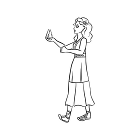 Aphrodite free black and white clipart