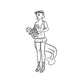 Artemis myth greek gods black and white clipart