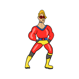 Cartoon superhero superwoman clipart