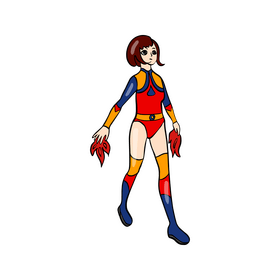 Free female superhero clipart