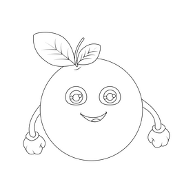 Orange black and white clipart