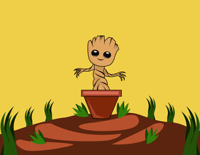 Baby groot vector
