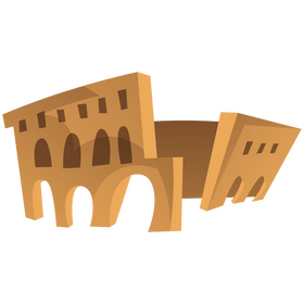 Italy colosseum cartoon clipart