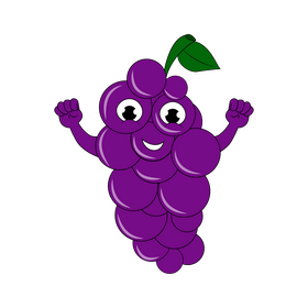 Grapes cartoon clipart