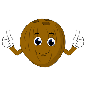 Coconut cartoon clipart
