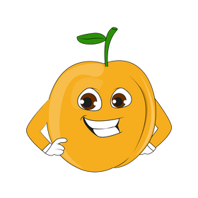 Appricot cartoon clipart