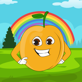 Appricot cartoon vector