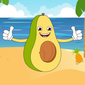 Avocodo cartoon vector
