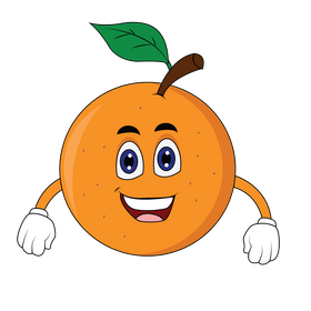 Orange cartoon clipart