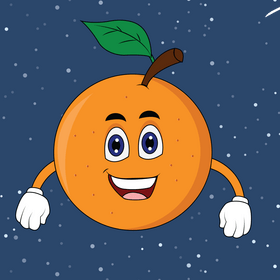 Orange cartoon vector