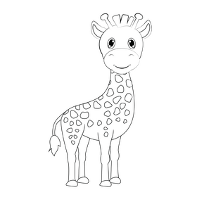 Giraffe black and white clipart free download