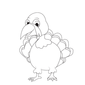 Turkey black and white clipart