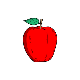Apple drawing clipart