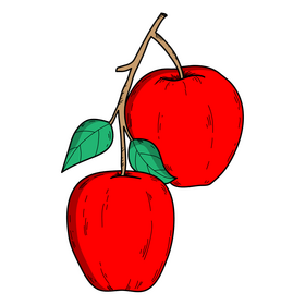 Apples drawing clipart