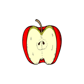 Apple cut clipart