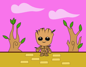 Baby groot drawing vector