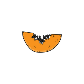 Papaya slice clipart