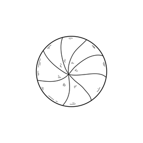 Ball candy black and white clipart