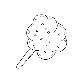 Pink candy black and white clipart