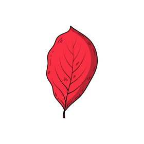 Simple fall leaf clipart