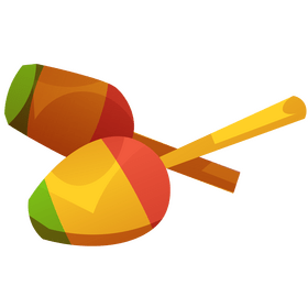 Maracas cartoon musical instrument clipart